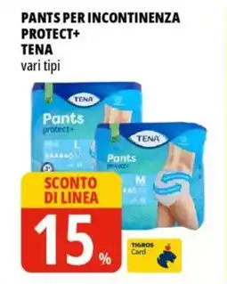 Tigros Pants per incontinenza protect+ TENA offerta