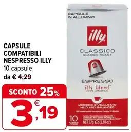 Iperal Capsule compatibili nespresso ILLY offerta