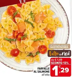 Iperal Farfalle al salmone offerta