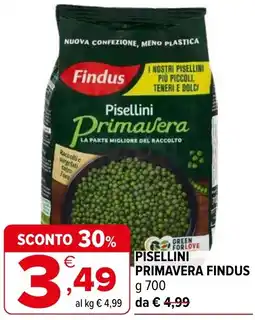 Iperal Pisellini primavera findus offerta