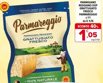Iperal Parmigiano reggiano dop grattugiato fresco parmareggio offerta