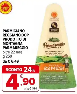 Iperal Parmigiano reggiano dop prodotto di montagna parmareggio offerta