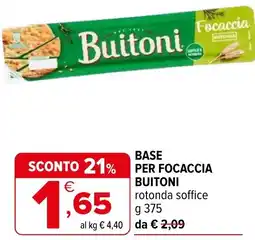 Iperal Base per focaccia BUITONI offerta