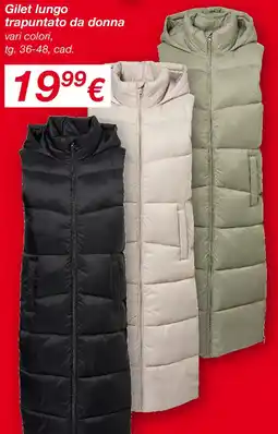 KiK Gilet lungo trapuntato da donna offerta