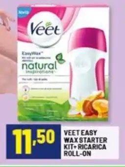 Risparmio Casa Veet easy wax starter kit + ricarica roll-on offerta