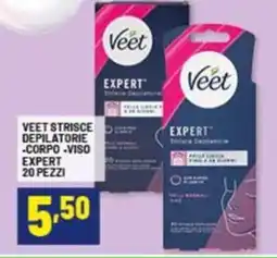 Risparmio Casa Veet strisce depilatorie -corpo-viso expert 20 pezzi offerta