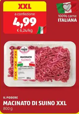 ALDI Il podere macinato di suino xxl offerta
