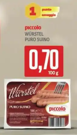 Supermercati Piccolo Piccolo würstel puro suino offerta