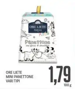 Supermercati Piccolo Ore liete mini panettone vari tipi offerta