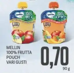Supermercati Piccolo Mellin 100% frutta pouch vari gusti offerta