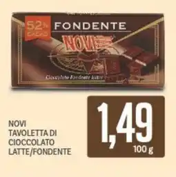 Supermercati Piccolo Novi tavoletta di cioccolato latte/fondente offerta