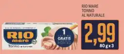 Supermercati Piccolo Rio mare tonno al naturale offerta