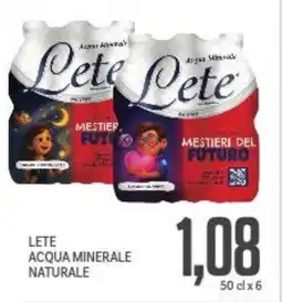 Supermercati Piccolo Lete acqua minerale naturale offerta