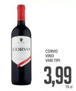 Supermercati Piccolo Corvo vino vari tipi offerta