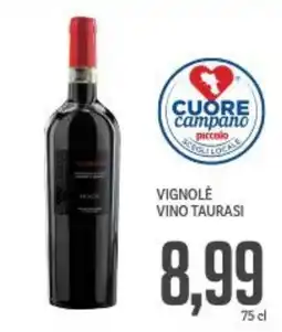 Supermercati Piccolo Vignolė vino taurasi offerta