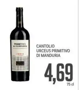 Supermercati Piccolo Cantolio urceus primitivo di manduria offerta
