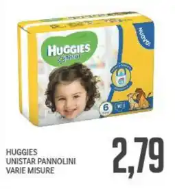 Supermercati Piccolo Huggies unistar pannolini varie misure offerta