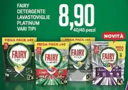 Supermercati Piccolo Fairy detergente lavastoviglie platinum vari tipi offerta