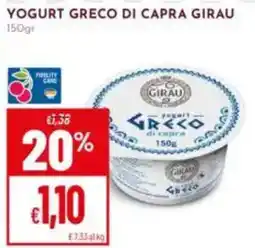 Pan Yogurt greco di capra GIRAU offerta