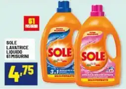Risparmio Casa Sole lavatrice liquido 61 misurini offerta