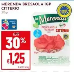 Pan Merenda bresaola IGP CITTERIO offerta