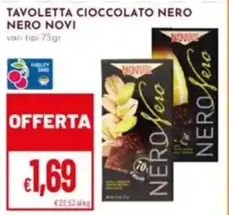Pan Tavoletta cioccolato nero nero NOVI offerta