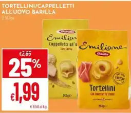Pan Tortellini/cappelletti all'uovo BARILLA offerta