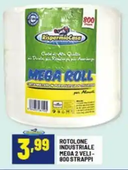 Risparmio Casa Rotolone industriale mega 2 veli- 800 strappi offerta