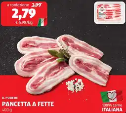 ALDI Il podere pancetta a fette offerta