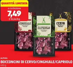 ALDI Alpika bocconcini di cervo/cinghiale/capriolo offerta