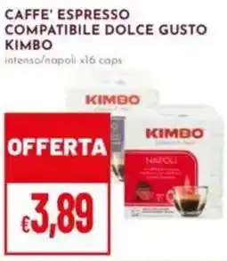 Pan Caffe' espresso compatibile dolce gusto KIMBO offerta