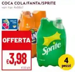 Pan COCA COLA/FANTA/SPRITE vari tipi offerta