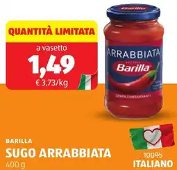 ALDI Barilla sugo arrabbiata offerta