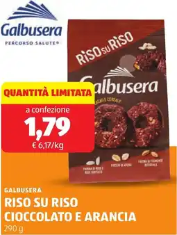 ALDI Galbusera riso su riso cioccolato e arancia offerta
