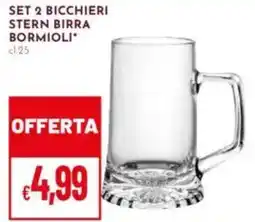 Pan Set 2 bicchieri stern birra bormioli offerta