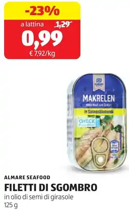 ALDI Almare seafood filetti di sgombro offerta