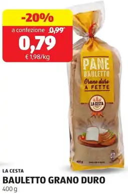 ALDI La cesta bauletto grano duro offerta