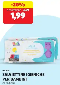 ALDI Mamia salviettine igieniche per bambini offerta