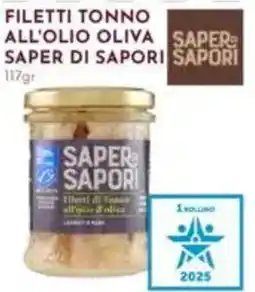 Pan Filetti tonno all'olio oliva saper saper di sapori sapori offerta