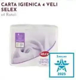 Pan Carta igienica 4 veli SELEX offerta