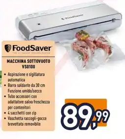 Unieuro FoodSaver MACCHINA SOTTOVUOTO VS0100 offerta