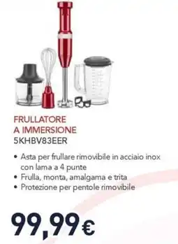 Unieuro KitchenAid FRULLATORE A IMMERSIONE 5KHBV83EER offerta