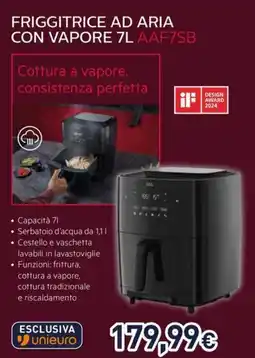 Unieuro AEG FRIGGITRICE AD ARIA CON VAPORE 7L AAF7SB offerta