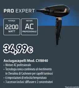 Unieuro ROWENTA Asciugacapelli Mod. CV8840 offerta