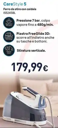 Unieuro BRAUN CareStyle 5 Ferro da stiro con caldaia IS5245BL offerta