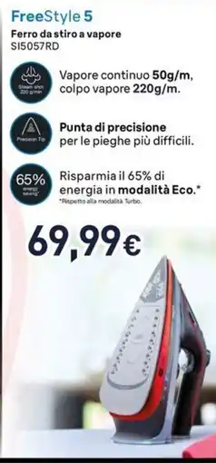 Unieuro BRAUN FreeStyle 5 Ferro da stiro a vapore S15057RD offerta