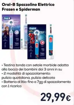 Unieuro Oral-B Spazzolino Elettrico Frozen e Spiderman offerta