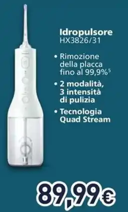 Unieuro PHILIPS Idropulsore HX3826/31 offerta