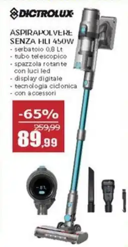 Happy Casa Dictrolux aspirapolvere senza hili 450W offerta