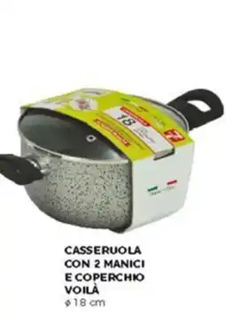 Happy Casa Mamu cookware casseruola con 2 manici e coperchio voilà offerta